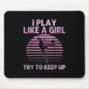 Funny Soccer Art for Girls - Fußball und Fußball - Mousepad
