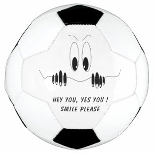 Funny Soccer Ball Geschenk Neugier Augen - Lächeln