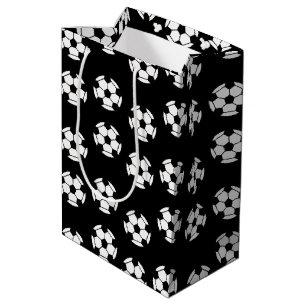 Funny Soccer Ball Pattern Mittlere Geschenktüte