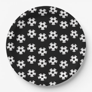 Funny Soccer Ball Pattern Pappteller