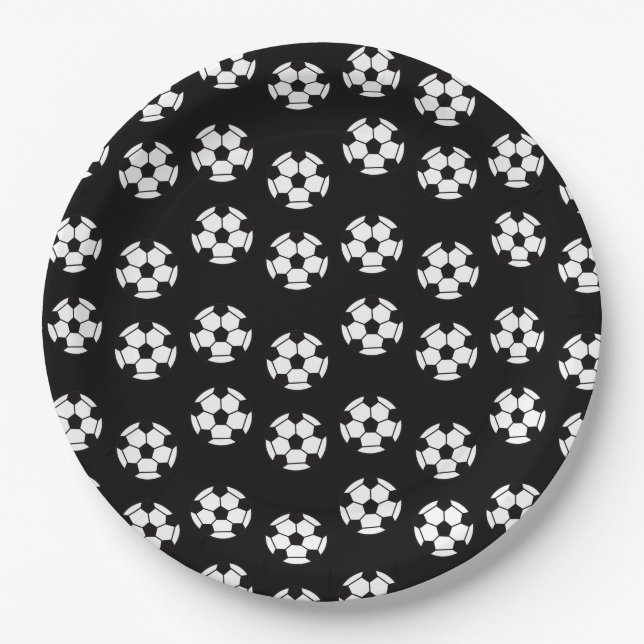 Funny Soccer Ball Pattern Pappteller (Vorderseite)