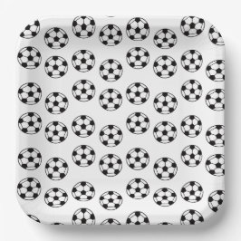 Funny Soccer Ball Pattern Pappteller