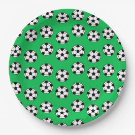 Funny Soccer Ball Pattern Pappteller
