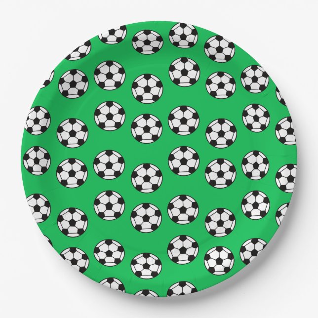 Funny Soccer Ball Pattern Pappteller (Vorderseite)