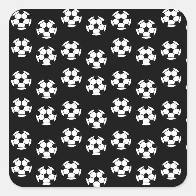Funny Soccer Ball Pattern Quadratischer Aufkleber (Vorderseite)