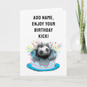 Funny Soccer Birthday Karte