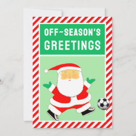 Funny Soccer Christmas Feiertagskarte