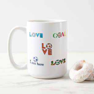 Funny Soccer Cup Aufkleber Kaffeetasse