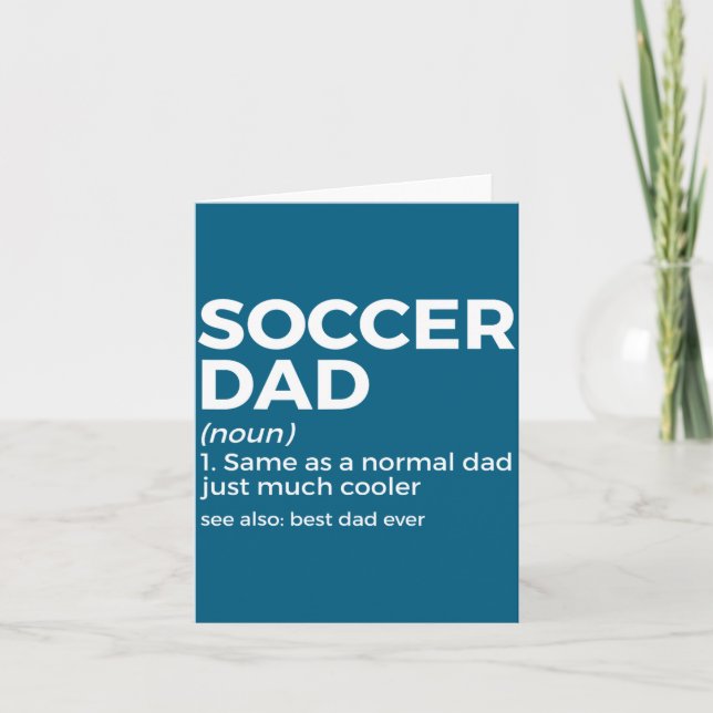 Funny Soccer Dad Definition For Mens Soccer Playe  Karte (Vorderseite)