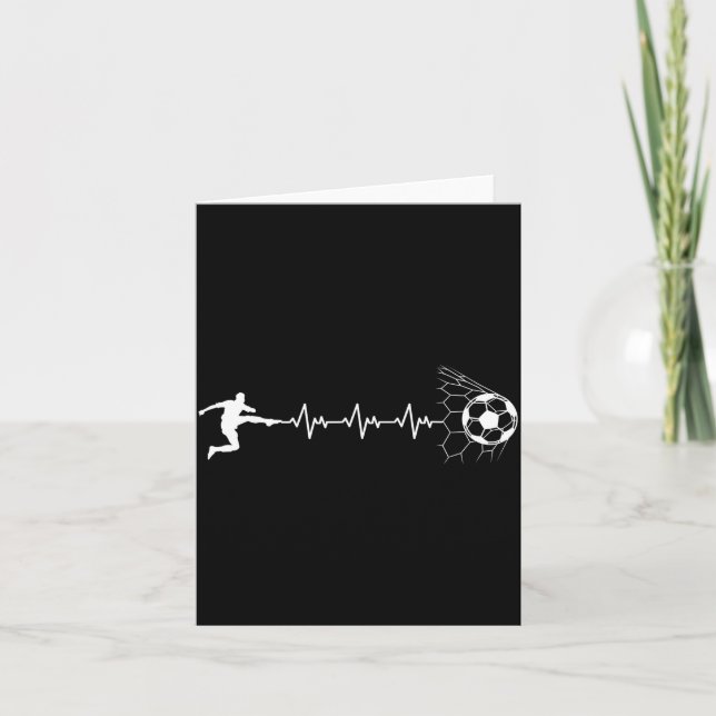 Funny Soccer Player Heart Pulse Graphic Srt Footba Karte (Vorderseite)