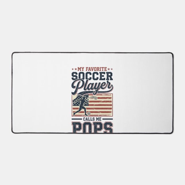 Funny Soccer Pops Vintage Engraving Shirt Design_1 Schreibtischunterlage (Vorderseite)