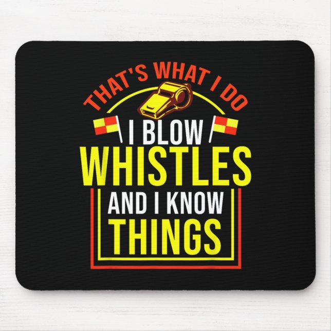 Funny Soccer Referee Design, Gift For Ref  Mousepad (Vorne)