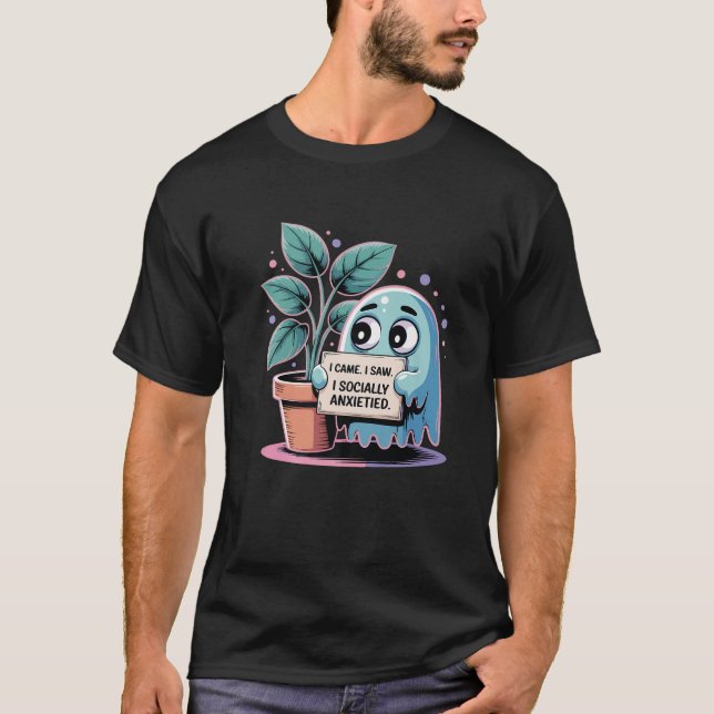 Funny Social Anxiety Introvert Nervous Shy Sociall T-Shirt (Vorderseite)
