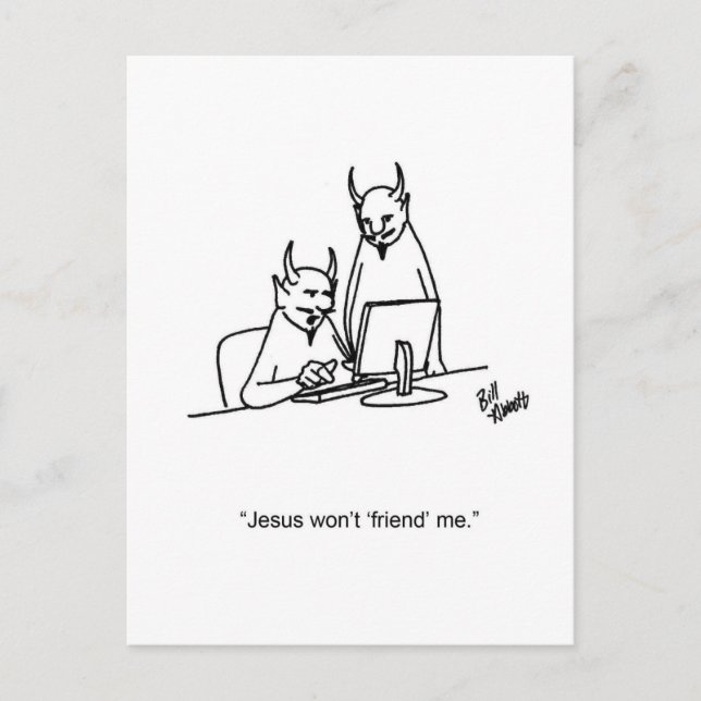 Funny Social Media Spaß Postcard Postkarte (Vorderseite)