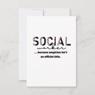 Funny Social Worker Dankeschön Card Dankeskarte