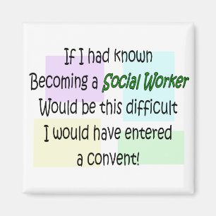 Funny Social Worker-Geschenke Magnet