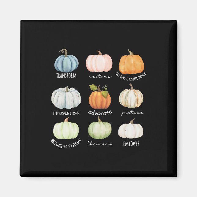 Funny Social Worker Halloween Fall Pumpkin Thanksg Magnet (Vorne)