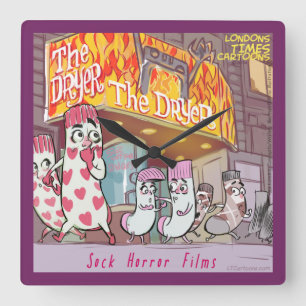 Funny Socks Horror Filmplatz Uhr