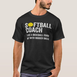 Funny Softball Coach Definition Vater Mama Basebal T-Shirt