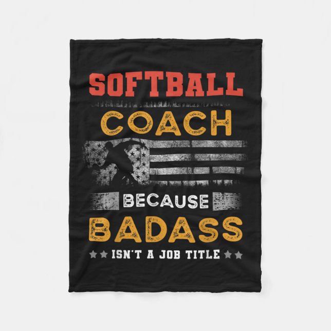 Funny Softball Coach Geschenk für Männer, Bad Soft Fleecedecke (Vorderseite)
