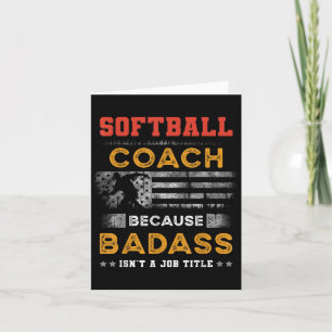 Funny Softball Coach Geschenk für Männer, Bad Soft Karte