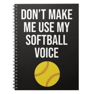 Funny Softball Coach gibt Team Danke an die Spiele Notizblock