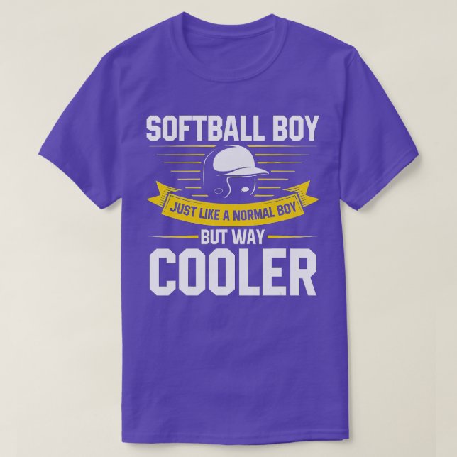Funny Softball Lover Boys Men Kids Softball Player T-Shirt (Design vorne)