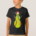 Funny Softball Snowman Christmas New Year Gift T-Shirt<br><div class="desc">funny, christmas, newyear, holiday, winter, family, santa, snowman, softball, gift</div>
