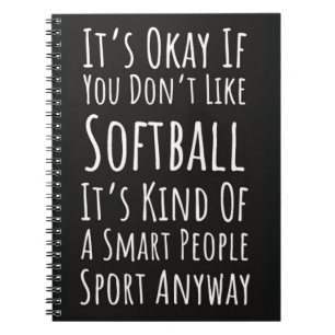 Funny Softball spendet Fastpitballsportarten Notizblock