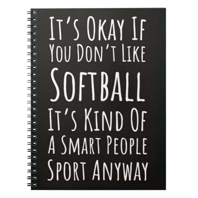 Funny Softball spendet Fastpitballsportarten Notizblock (Vorderseite)