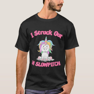 Funny Softll Gag Tee I Struck Out In Slowpitch Emr