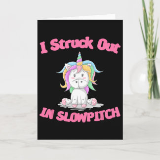 Funny Softll Gag Tee I Struck Out In Slowpitch Emr Karte