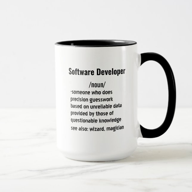 Funny Software Developer Definition gifts  Tasse (Rechts)