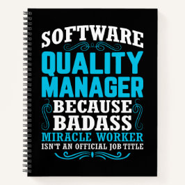 Funny Software Quality Manager Zitat Notizbuch