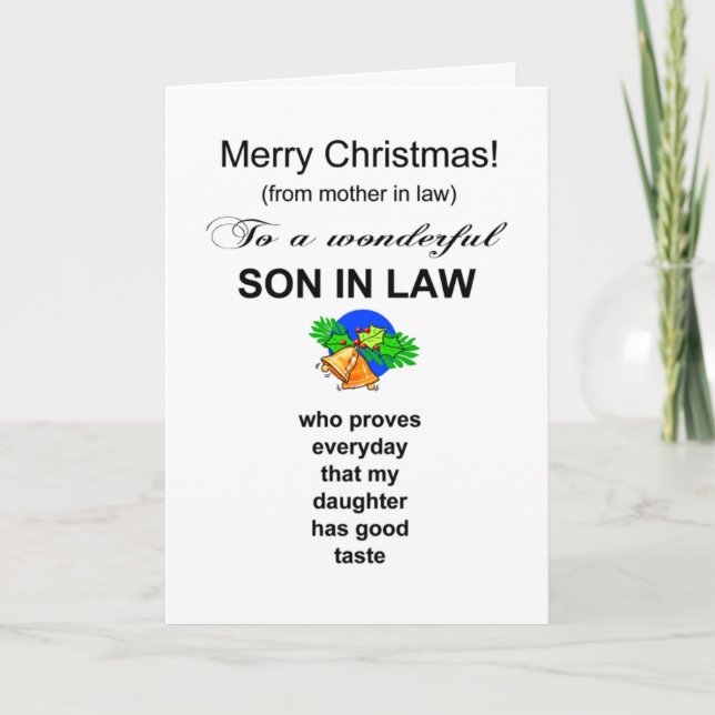 Funny Sohn im Gesetz Weihnachten Karte (Vorderseite)