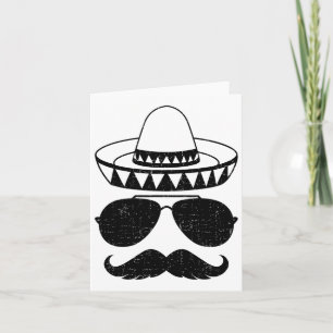 Funny Sombrero Gesicht mit Mustache für mexikanisc Karte