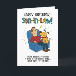 Funny Son-in-Law Card - Hundes Siegel der Genehmig Dankeskarte<br><div class="desc">Über der Familie zu gewinnen ist eine Sache - über dem Hund zu gewinnen? Das ist jetzt wirklich Zustimmung. Diese lustige Schwiegerkarte enthält einen Cartoon, der mit seinem Lieblingsschwiegersohn aufgerollt ist. Es ist das ultimative sarkastische Siegel der Akzeptanz, perfekt zum Geburtstag oder einfach nur zum Spaß.</div>