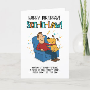 Funny Son-in-Law Card - Hundes Siegel der Genehmig Dankeskarte