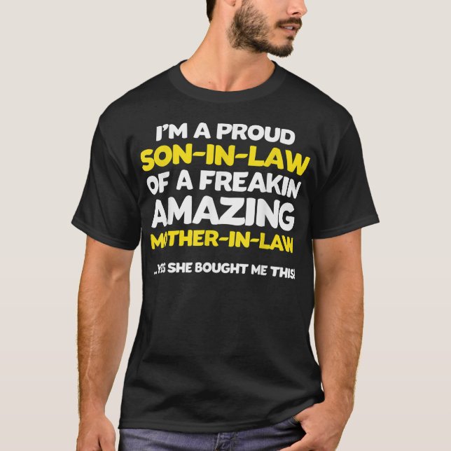 Funny Son Law Fathers Day Gift von Mutter in  T-Shirt (Vorderseite)