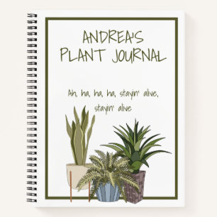 Funny Song Lyric Pflanze Theme Journal Notizbuch
