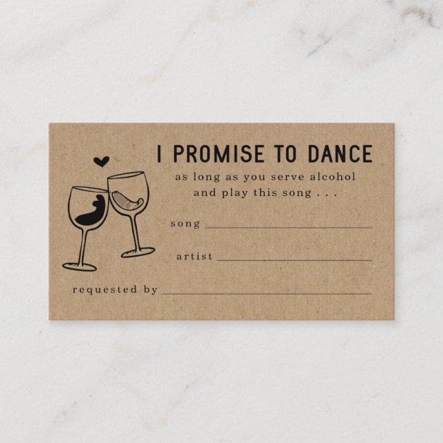 Funny Song Request Card Einladung Einladung Umschl (Vorderseite)