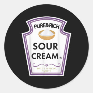 Funny Sour Cream Group Condition Family Halloween Runder Aufkleber