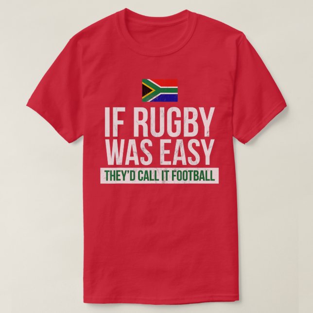 Funny South Africa Rugby Rugby T-Shirt (Design vorne)