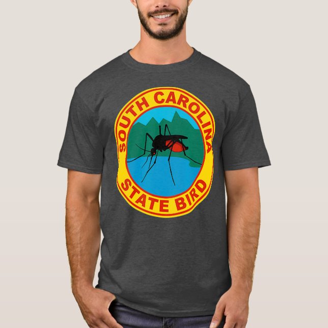 Funny South Carolina Mosquito Staat Bird T-Shirt (Vorderseite)