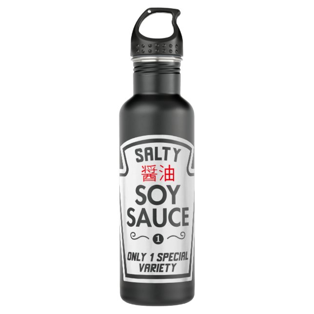 Funny Soy Sauce Group Gewürze Halloween Anzug Edelstahlflasche (Vorderseite)