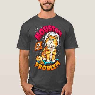 Funny Space Astronaut Katze gibt Männer Frauen Kin T-Shirt