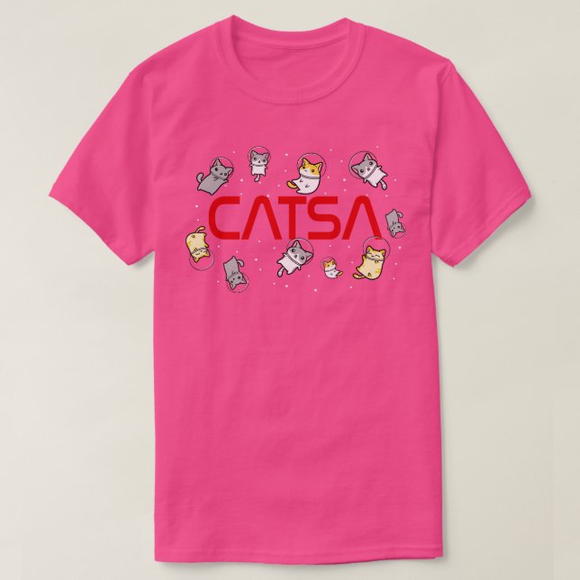 Funny Space Astronaut Katze gibt Männer Frauen Kin T-Shirt (Design vorne)