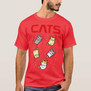 Funny Space Astronaut Katze gibt Männer Frauen Kin T-Shirt