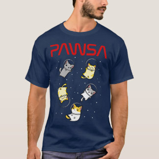 Funny Space Astronaut Katze gibt Männer Frauen Kin T-Shirt