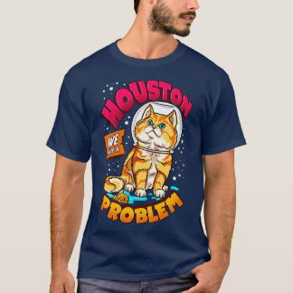 Funny Space Astronaut Katze gibt Männer Frauen Kin T-Shirt